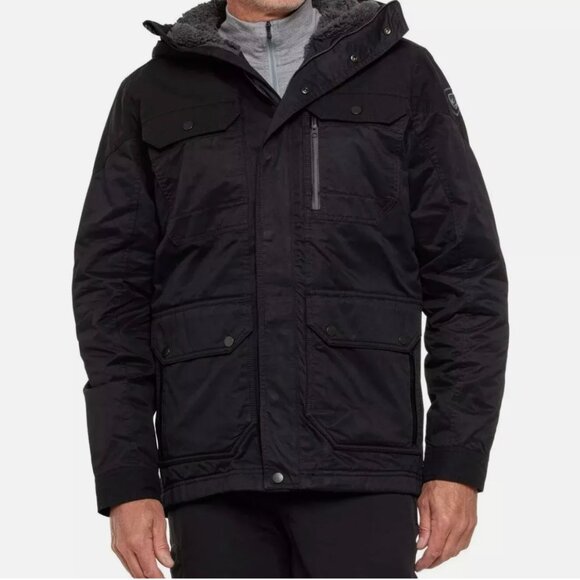 Kuhl NWT Kollusion Mens Jacket Fleece Lined Size M Hooded Black NEW - Picture 1 of 2